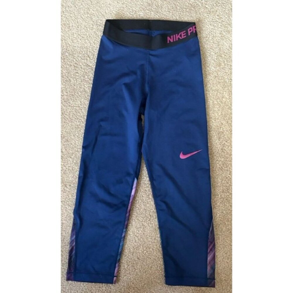 Nike Pro Compression Capris 19” Inseam Women’s Blue Athletic Size XS X-Small